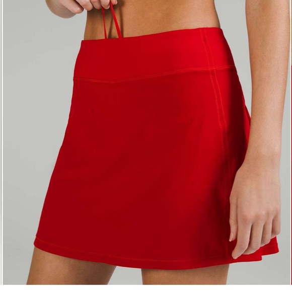 lululemon athletica Dresses & Skirts - Lululemon Pace Rival Mid-Rise Skirt *Extra Long
Dark Red